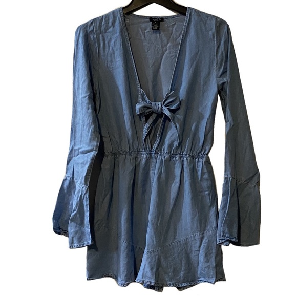 Rue 21 Jean Chambray Romper - Picture 1 of 9